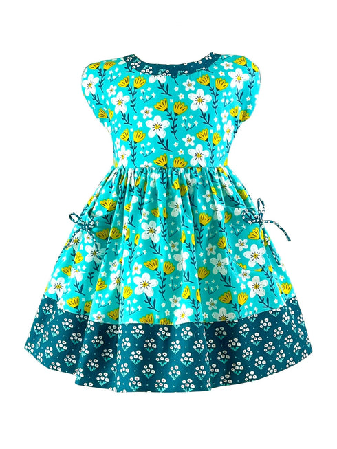 vintage-teal-garden-picnic-dress-w-hairbow Little Miss Marmalade-Sophia's StyleGirls Dress-https://cdn.shopify.com/s/files/1/0303/8344/0012/files/IMG_4117.jpg?v=1758370834