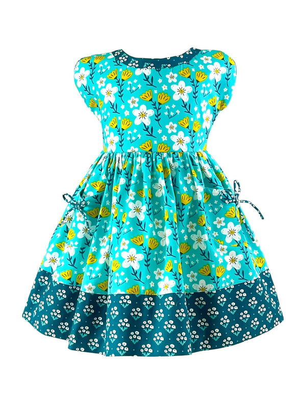 vintage-teal-garden-picnic-dress-w-hairbow Little Miss Marmalade-Sophia's StyleGirls Dress-https://cdn.shopify.com/s/files/1/0303/8344/0012/files/IMG_4117.jpg?v=1758370834