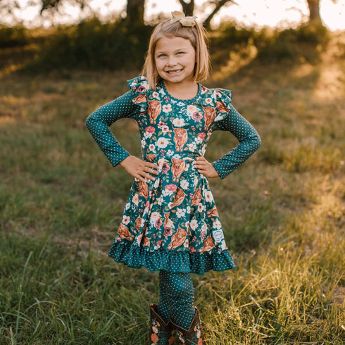 Highland Cow Twirl Dress