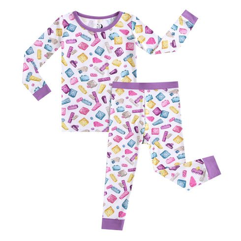 block-party-purple-long-sleeve-pjs Big Dreams Little Jammie Session Sophia's Style-5