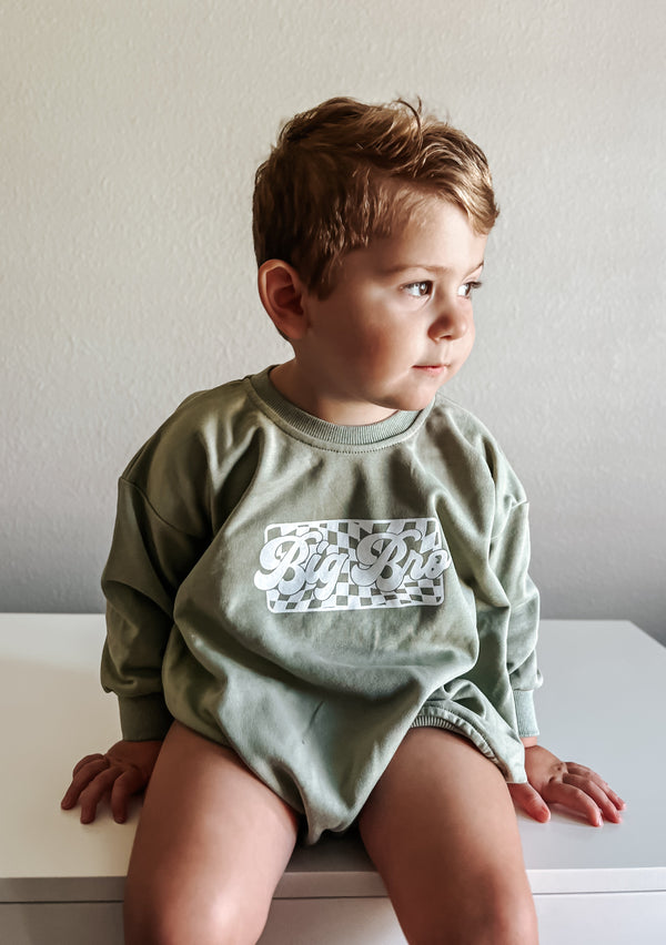 big-brother-checkered-sweatshirt-romper Little Joy Co - Sophia's Style-1