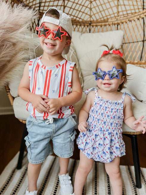 smocked-red-white-and-bows-bamboo-bubble-romper at Sophia's Style-4