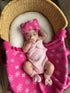 Oversized Bow Romper - Powder Pink