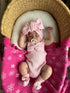 Oversized Bow Romper - Powder Pink