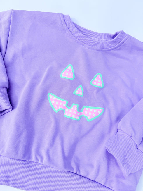 pastel-gingham-jack-o-lantern-crewneck-sweatshirt-or-romper Sophia's Style-19