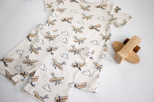 plane-fun-dream-short-set Dream-Big-Little-Co-pajama-baby-blanket