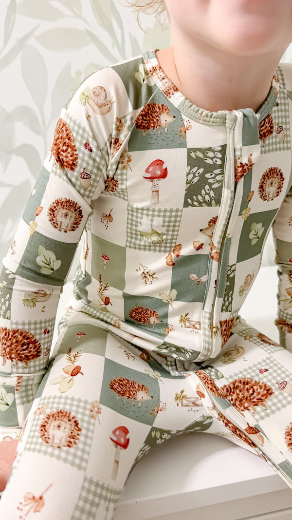 harvest-hedgehogs-bamboo-zippy-pajamas Sophia's Style-1