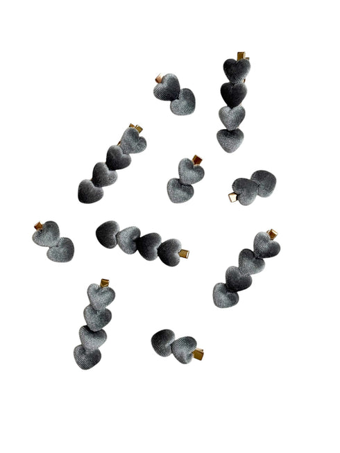 gray-hearts-hair-clip Boosh Baby - Sophia's Style-1