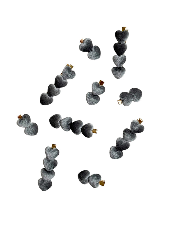 gray-hearts-hair-clip Boosh Baby - Sophia's Style-1