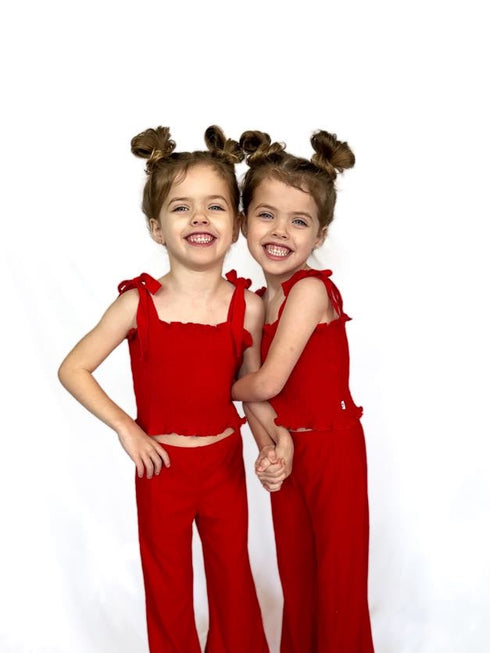 red-rib-dream-smocked-flare-set Dream-Big-Little-Co-pajama-baby-blanket