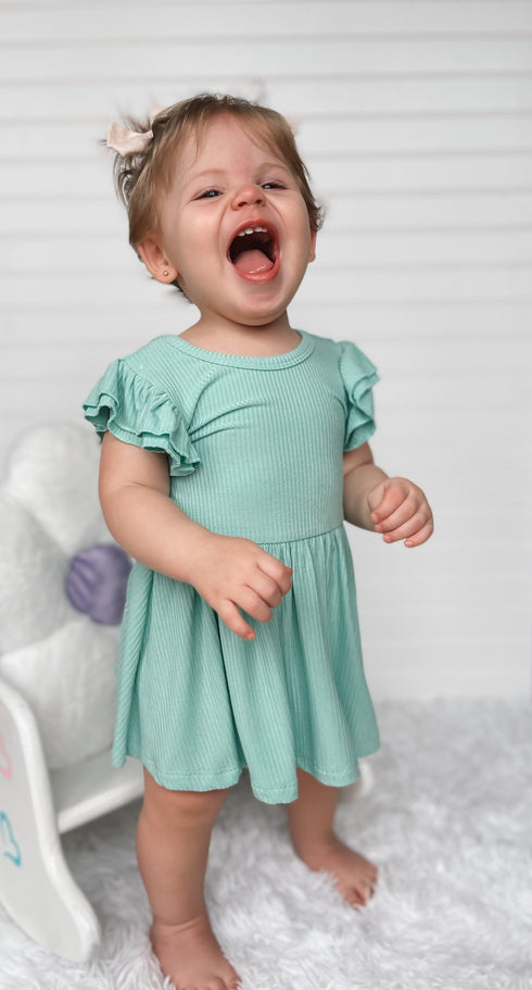 mint-rib-dream-cap-sleeve-bodysuit-dress Dream-Big-Little-Co-pajama-baby-blanket