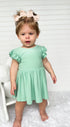 mint-rib-dream-cap-sleeve-bodysuit-dress Dream-Big-Little-Co-pajama-baby-blanket