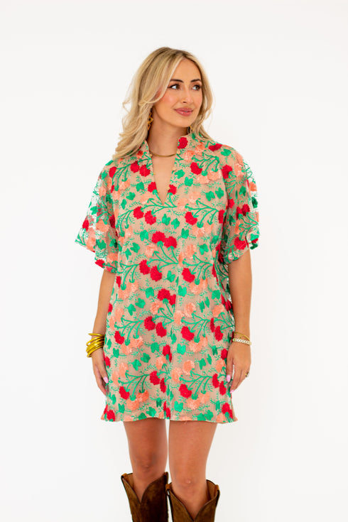 lulu-short-sleeve-mini-caftan-precious-coral BuddyLove - Sophia's Style-2