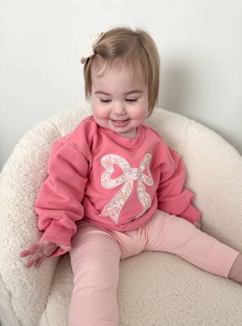 applique-floral-bow-crewneck-sweatshirt Little Joy Co - Sophia's Style-17