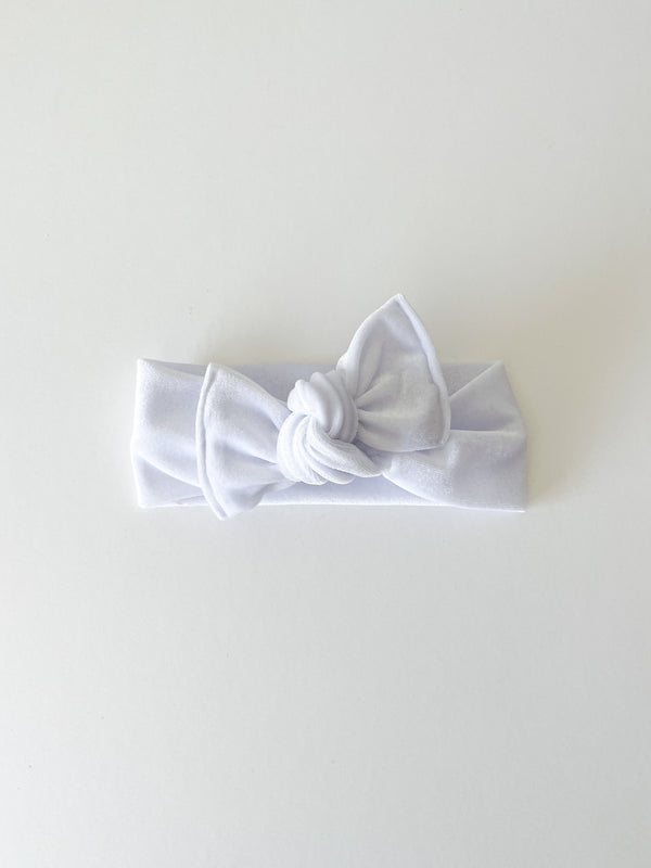 bright-white-velvet-headwrap Boosh Baby - Sophia's Style-1
