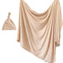 swaddle-blanket-and-hat-set-sand-Sophia's StyleSwaddle Blankets & Hat / Headband Sets-1