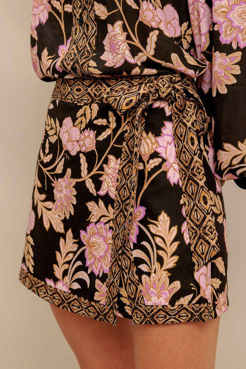 midnight-bloom-woven-skort Flying Tomato-Sophia's StyleSHORTS-1