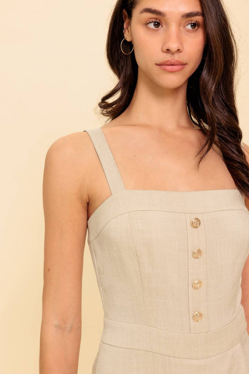 trend-alert-khaki-woven-romper Flying Tomato-Sophia's Style-2