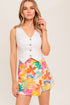 tidal-touch-ivory-woven-skort Flying Tomato-Sophia's StyleSHORTS-1