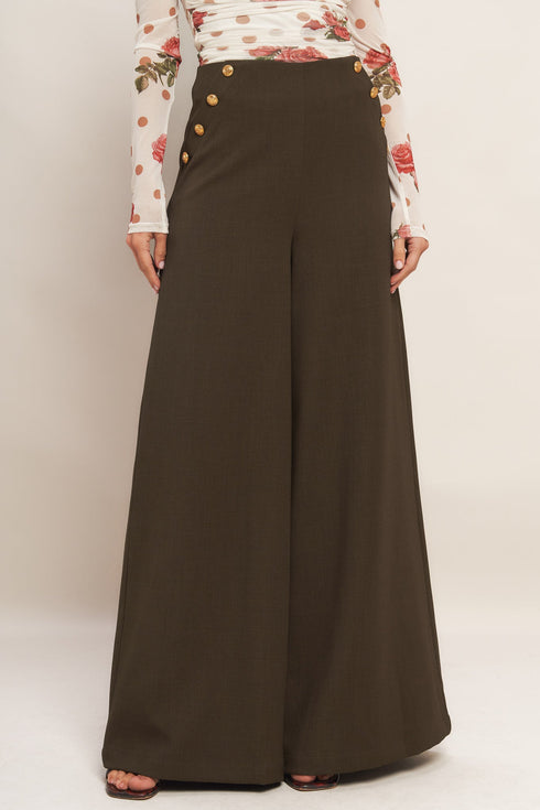 chocolate-fall-woven-pants-1 Flying Tomato - Sophia's StylePANTS-1