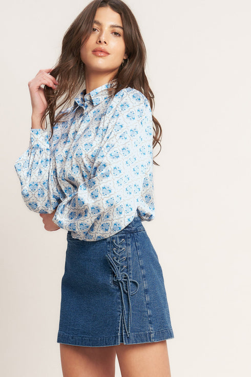 city-lace-up-denim-skort-flying-tomato-Sophia's Style-3