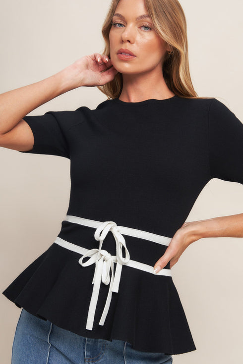 sunlit-grove-black-sweater-knit-top Flying Tomato - Sophia's Style-3