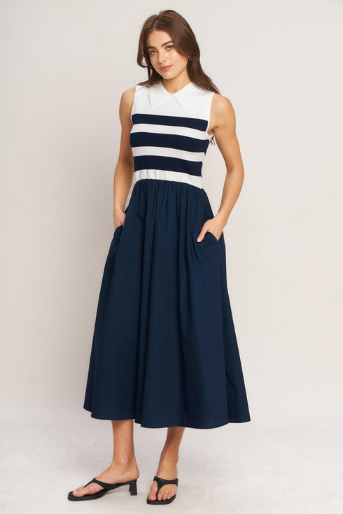stripe-elegance-sweater-woven-midi-dress-flying-tomato-sophias-style-3