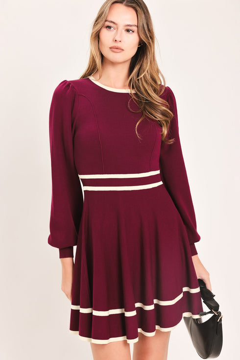 merlot-ivory-moment-sweater-mini-dress-flying-tomato-sophias-styleDRESSES-1