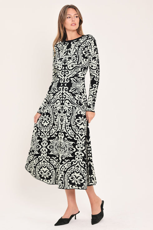 midnight-muse-black-jacquard-sweater-midi-dress-flying-tomato-sophias-style-6