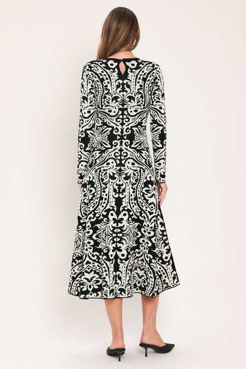 midnight-muse-black-jacquard-sweater-midi-dress-flying-tomato-sophias-style-7