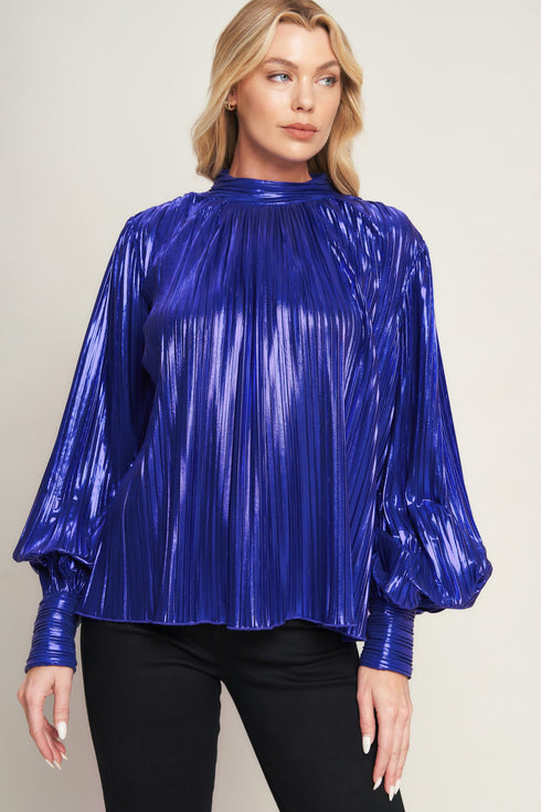 pretty-companion-woven-foiled-top Flying Tomato - Sophia's StyleTOPS-1