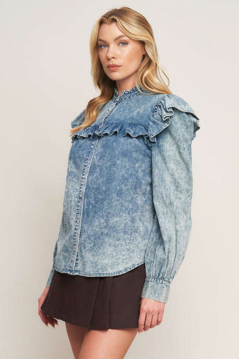 western-chic-denim-top Flying Tomato - Sophia's Style-3