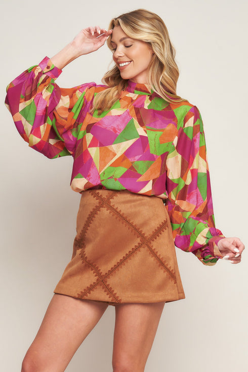 looking-ahead-woven-top-1 Flying Tomato - Sophia's StyleTOPS-1