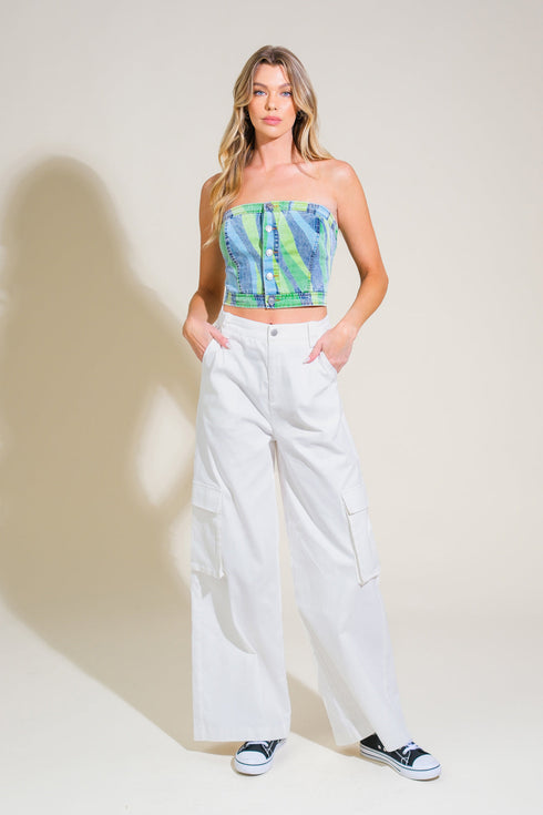 navigating-life-denim-top Flying Tomato-Sophia's Style-2