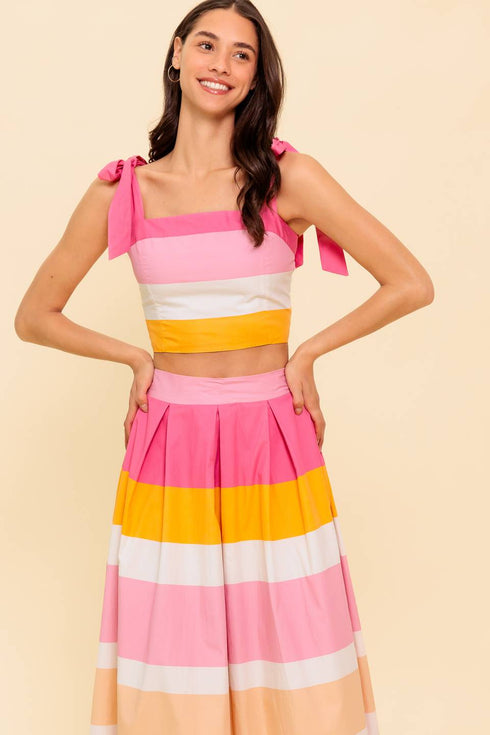 the-space-between-pink-woven-top-and-skirt-set Flying Tomato-Sophia's Style-2