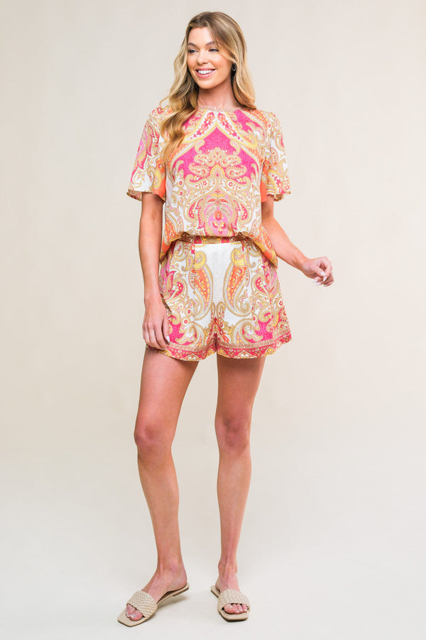 scarlet-symphony-woven-top-and-short-set Flying Tomato-Sophia's StyleTOPS-1