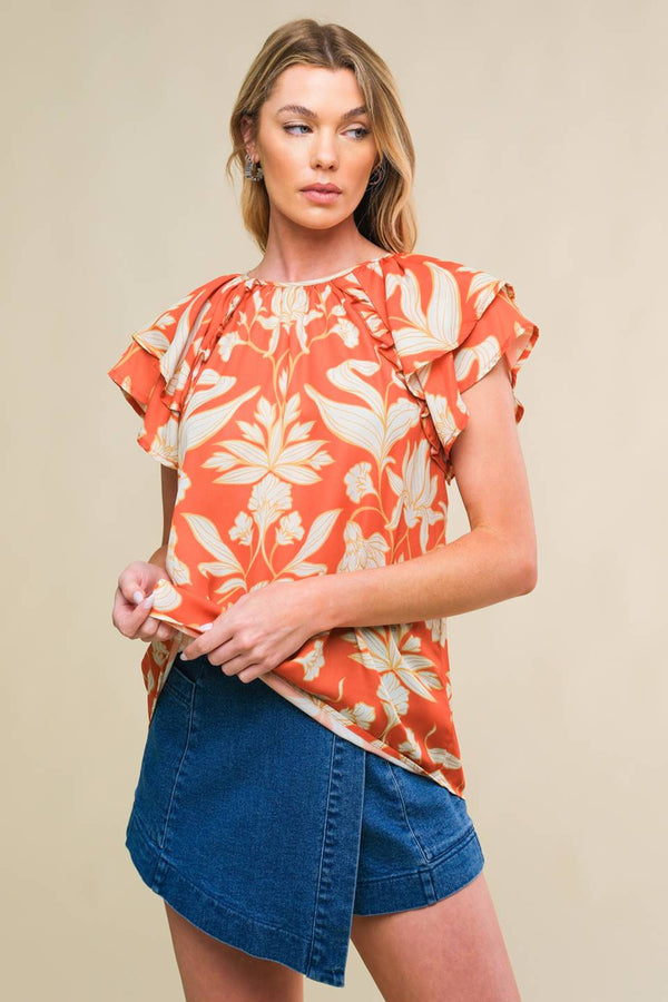 into-the-sky-woven-top Flying Tomato-Sophia's StyleTOPS-1