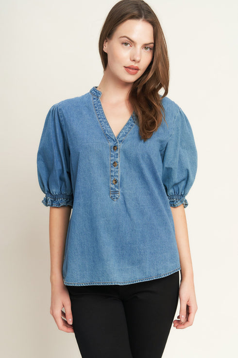 closer-to-you-denim-top-1 Flying Tomato - Sophia's StyleTOPS-1