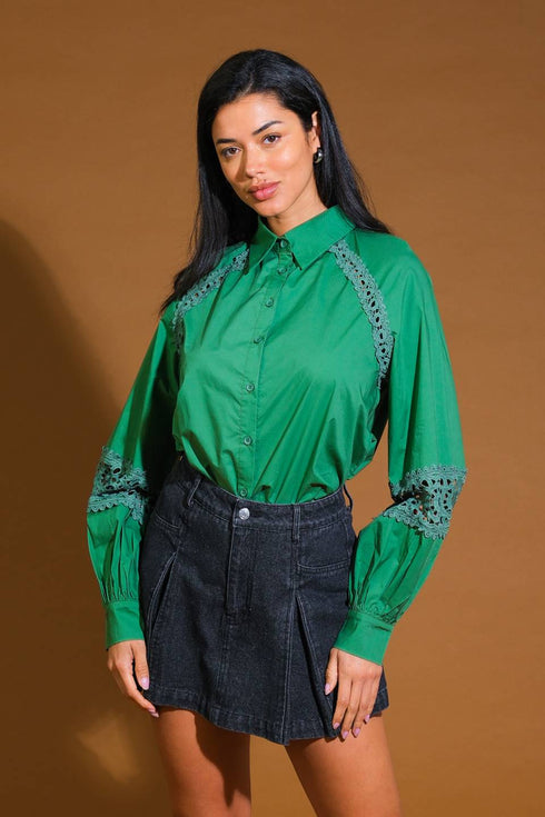 check-yourself-woven-top Flying Tomato-Sophia's StyleTOPS-1