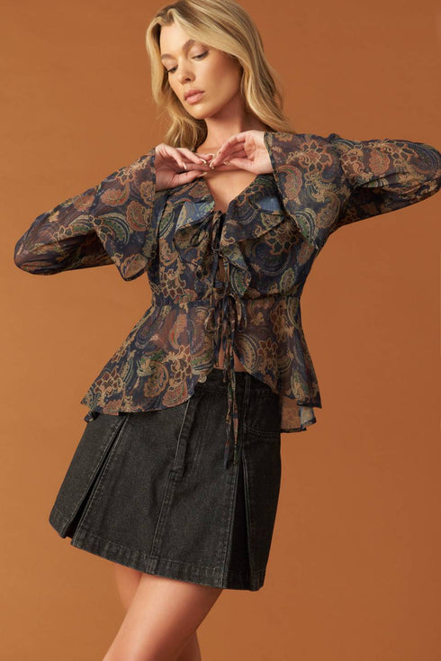 secret-garden-woven-top Flying Tomato-Sophia's StyleTOPS-1