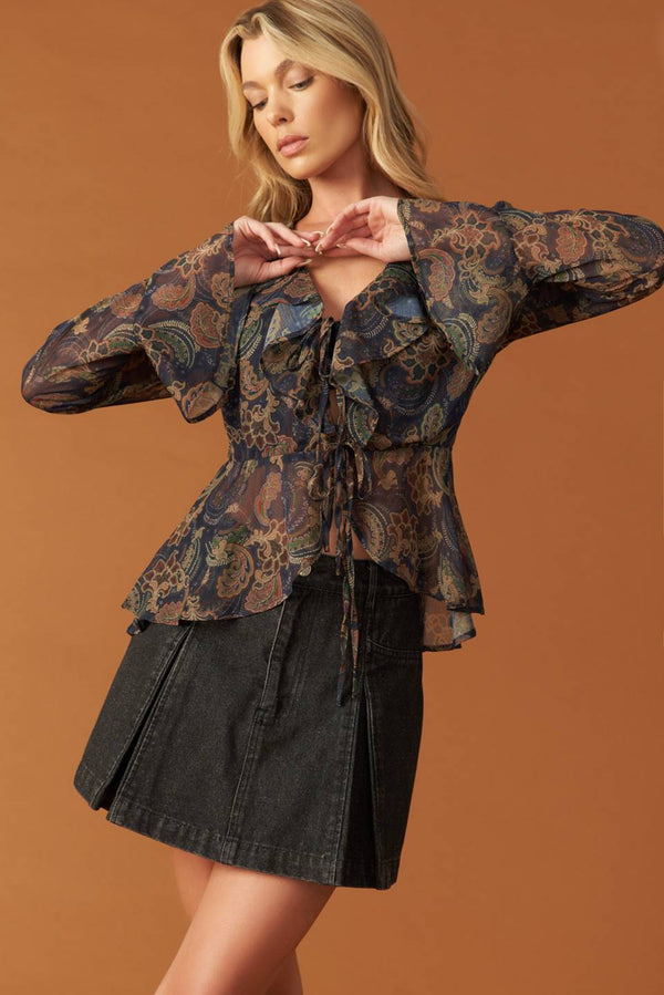 secret-garden-woven-top Flying Tomato-Sophia's StyleTOPS-1