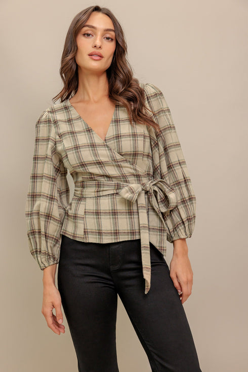 latte-sunday-woven-plaid-top Flying Tomato-Sophia's Style-7