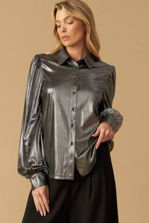 flirty-vibes-foil-coated-top Flying Tomato-Sophia's StyleTOPS-1