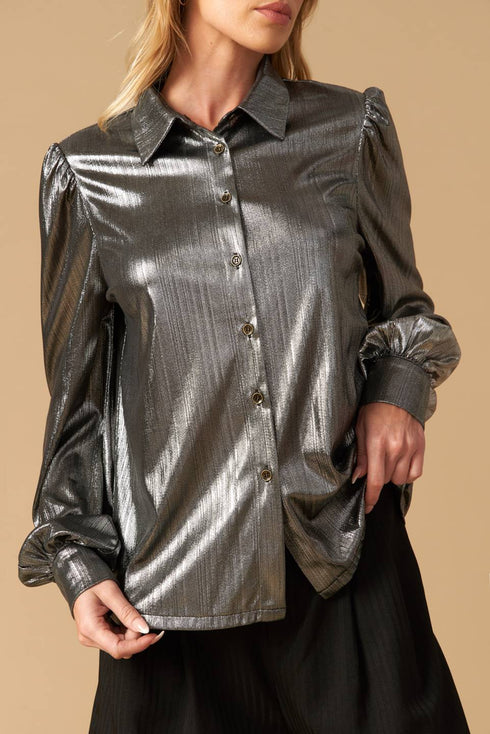 flirty-vibes-foil-coated-top Flying Tomato-Sophia's Style-7