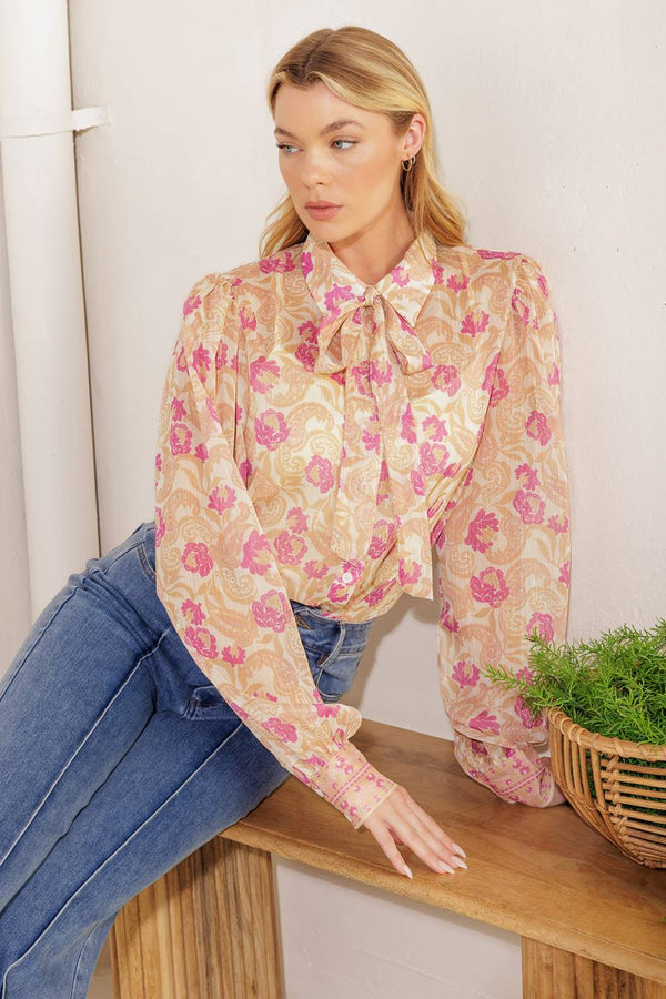 against-the-odds-woven-top Flying Tomato-Sophia's StyleTOPS-1