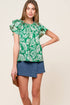 roaming-around-green-woven-top Flying Tomato-Sophia's StyleTOPS-1