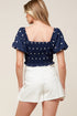 bebe-alert-navy-woven-top Flying Tomato-Sophia's Style-3