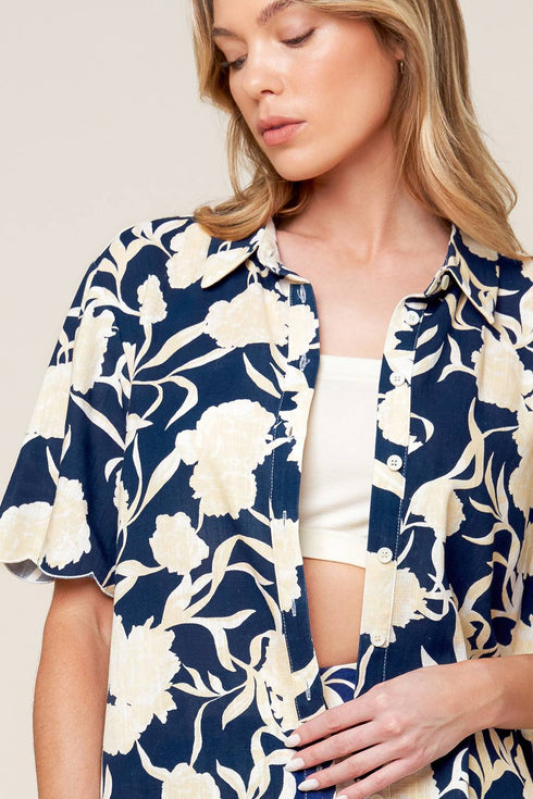 slow-mornings-navy-woven-top-and-shorts-set Flying Tomato-Sophia's Style-4