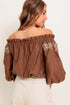 full-speed-ahead-brown-woven-top Flying Tomato-Sophia's Style-8