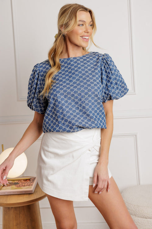 ripples-of-time-woven-top Flying Tomato-Sophia's StyleTOPS-1